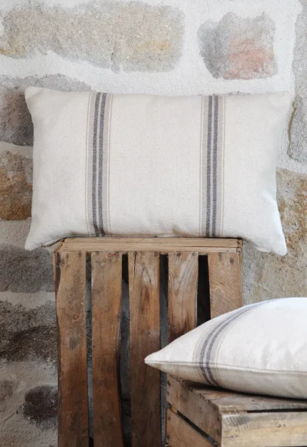 Pernă decorativă Montauban 40X60 cm, culoare alb/antracit, 100% bumbac - imagine 3