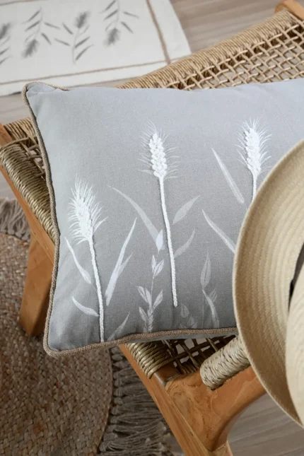 Pernă decorativă Pampa 40X60 cm, culoare natural, 55% bumbac 45% poliester - imagine 2