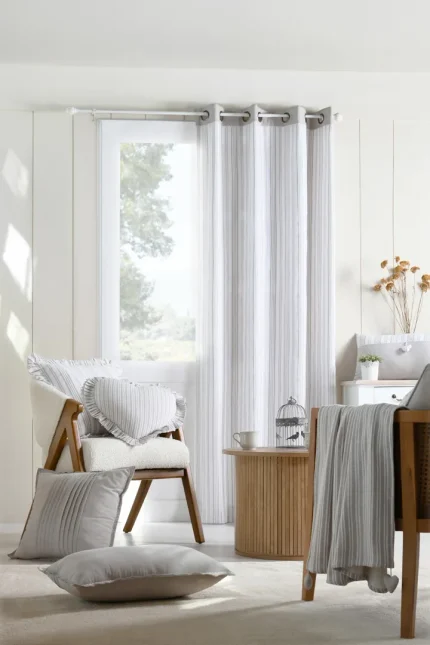 Pernă decorativă Josephine 45X45 cm, culoare bej, 45% poliester 55% bumbac - imagine 4