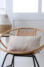 Pernă decorativă Duo 30X50 cm, culoare in/crem, 100% bumbac - imagine 3