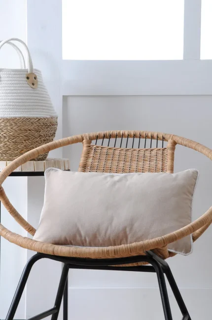 Pernă decorativă Duo 30X50 cm, culoare in/crem, 100% bumbac - imagine 3