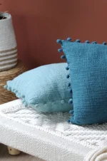 Pernă decorativă Sanchez 30X50 cm, culoare bleu, 100% bumbac - imagine 2