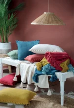 Pernă decorativă Sanchez 30X50 cm, culoare roșu, 100% bumbac - imagine 4