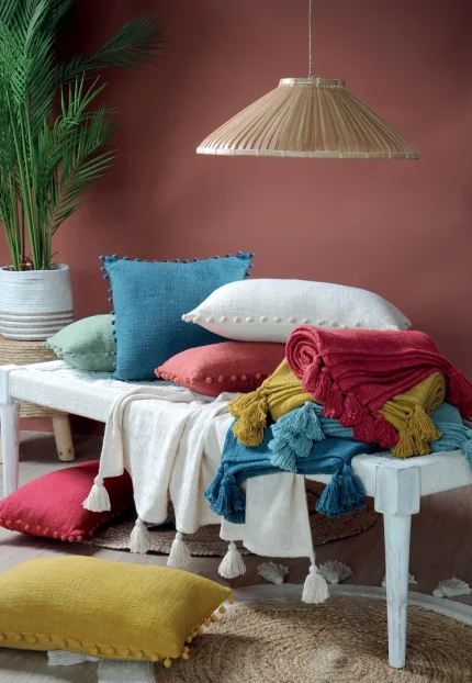 Pernă decorativă Sanchez 30X50 cm, culoare roșu, 100% bumbac - imagine 4