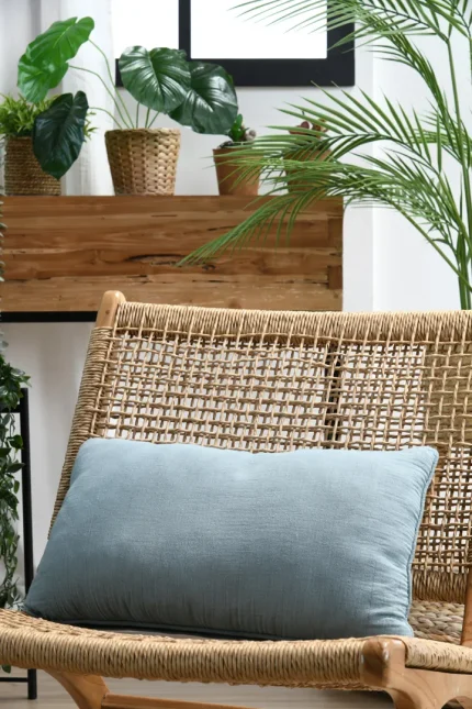 Pernă decorativă Coline 30X50 cm, culoare bleu, 100% bumbac - imagine 6