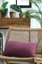 Pernă decorativă Coline 30X50 cm, culoare vișiniu, 100% bumbac - imagine 2