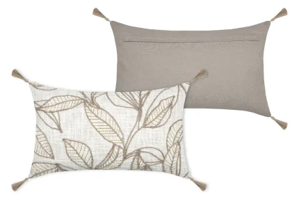 Pernă decorativă Hemera 30X50 cm, culoare crem/greige, 100% bumbac - imagine 3