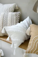 Pernă decorativă Balma 30X50 cm, culoare alb, 15% poliester 85% bumbac - imagine 2