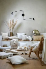 Pernă decorativă Balma 30X50 cm, culoare bej, 45% poliester 55% bumbac - imagine 5