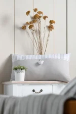 Pernă decorativă Josephine 35X60 cm, culoare crem, 45% poliester 55% bumbac - imagine 6