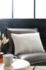 Pernă decorativă Dandy 40X60 cm, culoare natural, 100% poliester - imagine 6