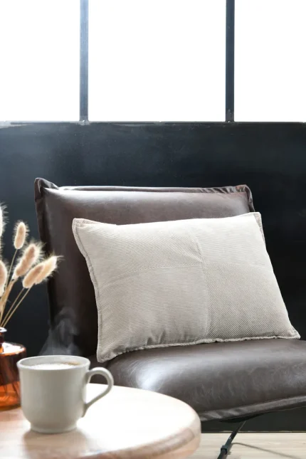 Pernă decorativă Dandy 40X60 cm, culoare natural, 100% poliester - imagine 6