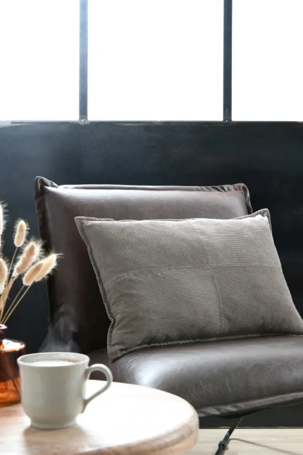 Pernă decorativă Dandy 40X60 cm, culoare greige, 100% poliester - imagine 6