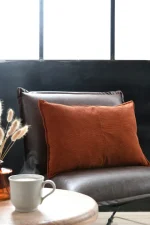 Pernă decorativă Dandy Roșcat 40X60 cm, culoare arămiu, 100% poliester - imagine 2