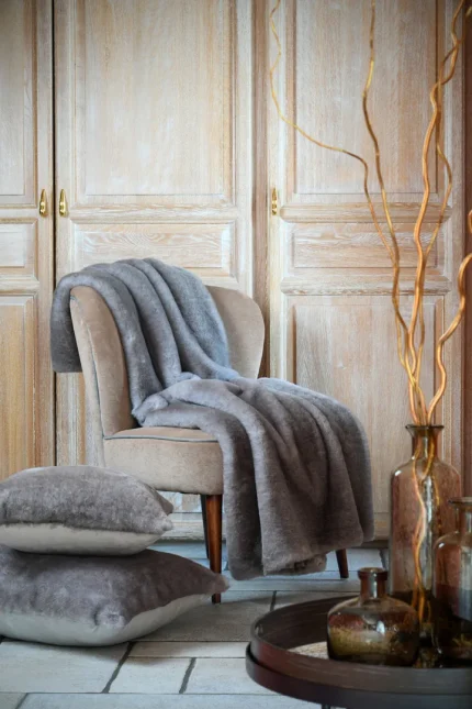 Pernă decorativă Harlow 50X80 cm, culoare greige, 100% poliester - imagine 5