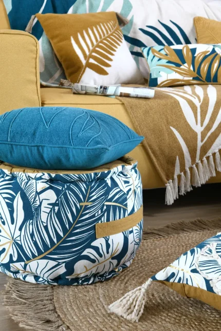 Pouf Aloha 40X30 cm, culoare albastru - imagine 2