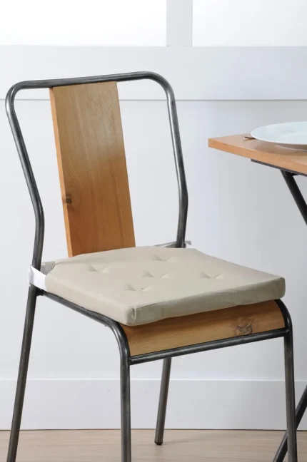 Pernă de scaun Velcro Duo In/Crem 38X38 cm, culoare in/crem, 100% bumbac - imagine 3