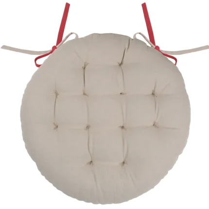 Pernă de scaun Ronde Duo Rosu/In 38X38 cm, culoare roșu/in, 100% bumbac