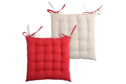 Pernă de scaun Duo Rosu/In 40X40 cm, culoare roșu/in, 100% bumbac - imagine 2