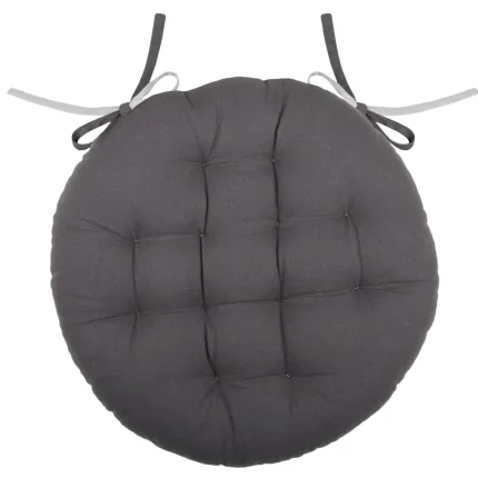 Pernă de scaun Ronde Duo Gri/Perla 38X38 cm, culoare gri/perlă, 100% bumbac