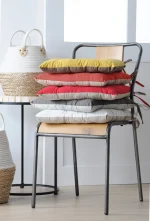 Pernă de scaun Duo Gri/Perla 40X40 cm, culoare gri/perlă, 100% bumbac - imagine 4