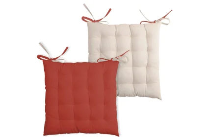 Pernă de scaun Duo Caramiziu/In 40X40 cm, culoare cărămiziu/in, 100% bumbac - imagine 2