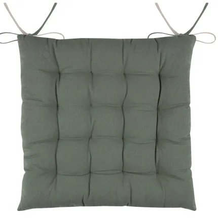 Pernă de scaun Duo Verde/In 40X40 cm, culoare verde/in, 100% bumbac
