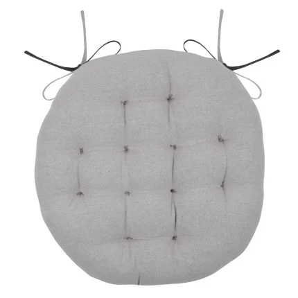 Pernă de scaun Ronde Duo Antracit/Gri 38X38 cm, culoare antracit/gri, 100% bumbac