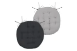Pernă de scaun Ronde Duo Antracit/Gri 38X38 cm, culoare antracit/gri, 100% bumbac - imagine 2