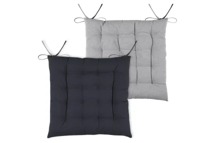 Pernă de scaun Duo Antracit/Gri 40X40 cm, culoare antracit/gri, 100% bumbac - imagine 2