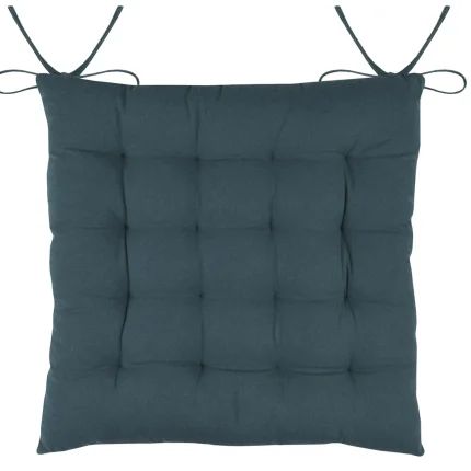 Pernă de scaun Duo 38X38X3.5 cm, culoare cobalt, 100% bumbac