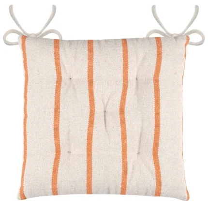 Pernă de scaun St Trop Alb/Coral 40X40 cm, culoare alb/coral, 100% bumbac