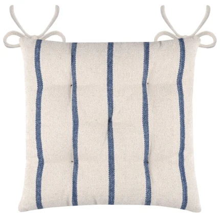 Pernă de scaun St Trop Alb/Albastru 40X40 cm, culoare alb/albastru, 100% bumbac