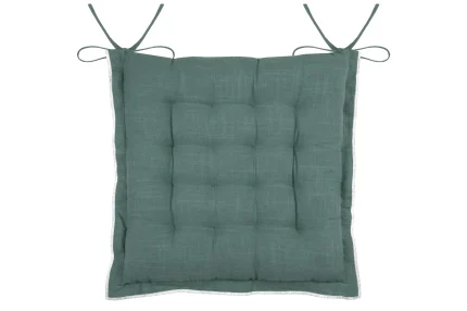 Pernă de scaun Helios 38X38 cm, culoare verde, 100% bumbac - imagine 4