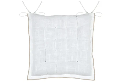 Pernă de scaun Helios 38X38 cm, culoare alb, 100% bumbac - imagine 4