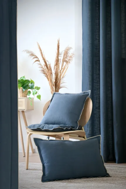 Pernă de scaun Helios 38X38 cm, culoare albastru, 100% bumbac - imagine 5