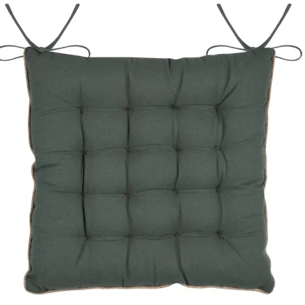 Pernă de scaun Botanys 38X38 cm, culoare crem, 15% in 85% bumbac