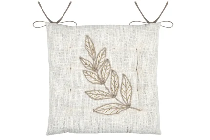 Pernă de scaun Hemera 38X38 cm, culoare crem, 100% bumbac - imagine 3