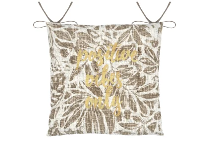 Pernă de scaun Hemera 38X38 cm, culoare greige, 100% bumbac - imagine 3