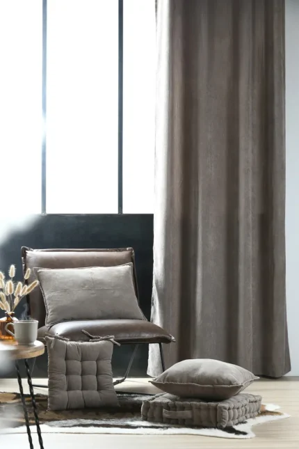 Pernă de scaun Dandy 38X38 cm, culoare greige, 100% poliester - imagine 2