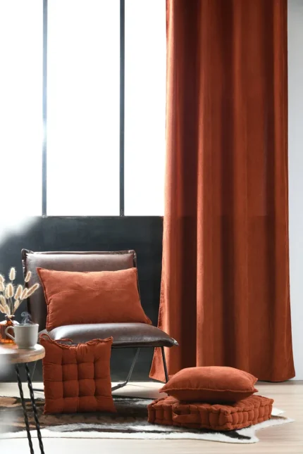 Pernă de scaun Dandy 38X38 cm, culoare arămiu, 100% poliester - imagine 2