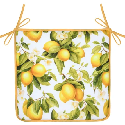 Pernă de scaun Acidule 38X38 cm, culoare galben, 100% poliester