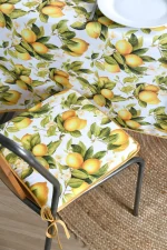 Pernă de scaun Acidule 38X38 cm, culoare galben, 100% poliester - imagine 2