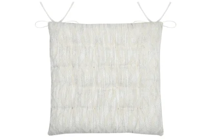 Pernă de scaun Balma 38X38 cm, culoare in, 10% lurex 90% bumbac - imagine 4