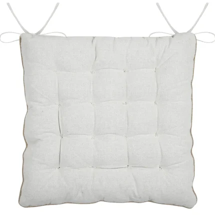 Pernă de scaun Nova 38X38 cm, culoare natural, 45% poliester 55% bumbac