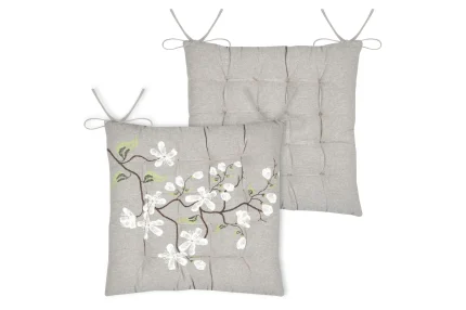 Pernă de scaun Printemps 38X38 cm, culoare natural, 45% poliester 55% bumbac - imagine 2