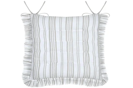 Pernă de scaun Josephine 38X38 cm, culoare crem, 45% poliester 55% bumbac - imagine 3