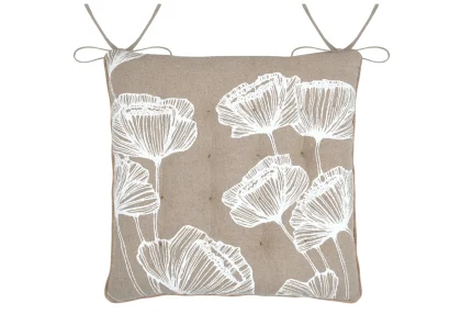 Pernă de scaun Oriana 38X38 cm, culoare natural, 45% poliester 55% bumbac - imagine 3