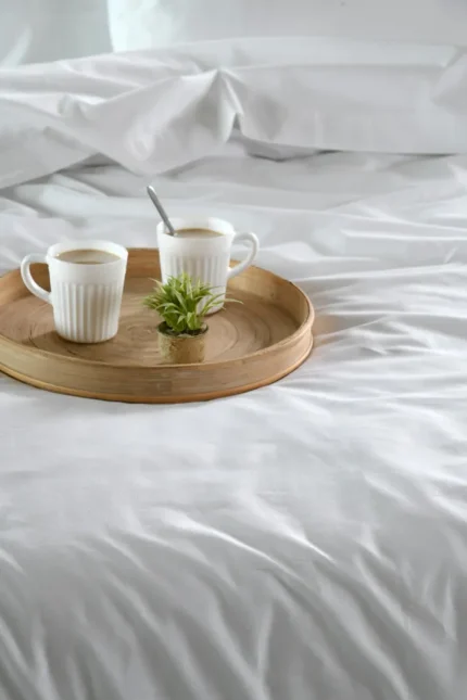 Cearșaf cu elastic Elysee 180X200 cm, culoare alb, 100% bumbac - imagine 4