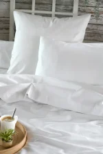 Cearșaf cu elastic Elysee 180X200 cm, culoare alb, 100% bumbac - imagine 5